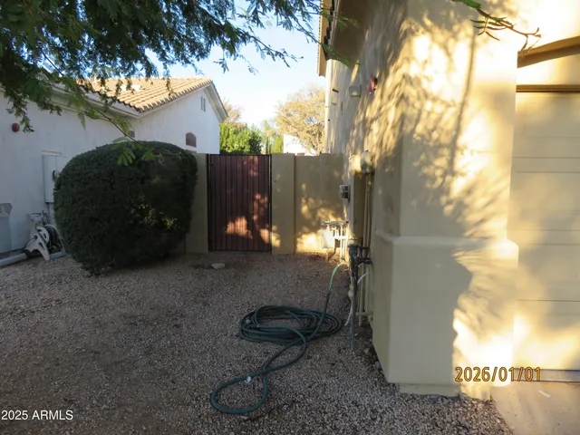 a view of a hallway with windows