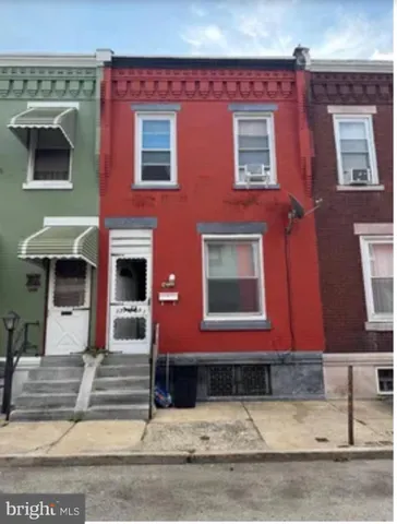 a front view of building