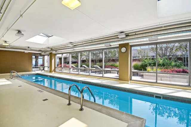 a living room with a large window