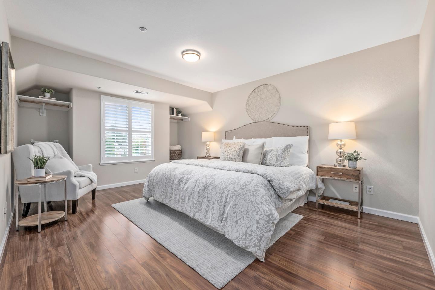 10 Towne Circle Mountain View, CA 94040 - Photo 15 of 28 a bedroom with a bed and wooden floor