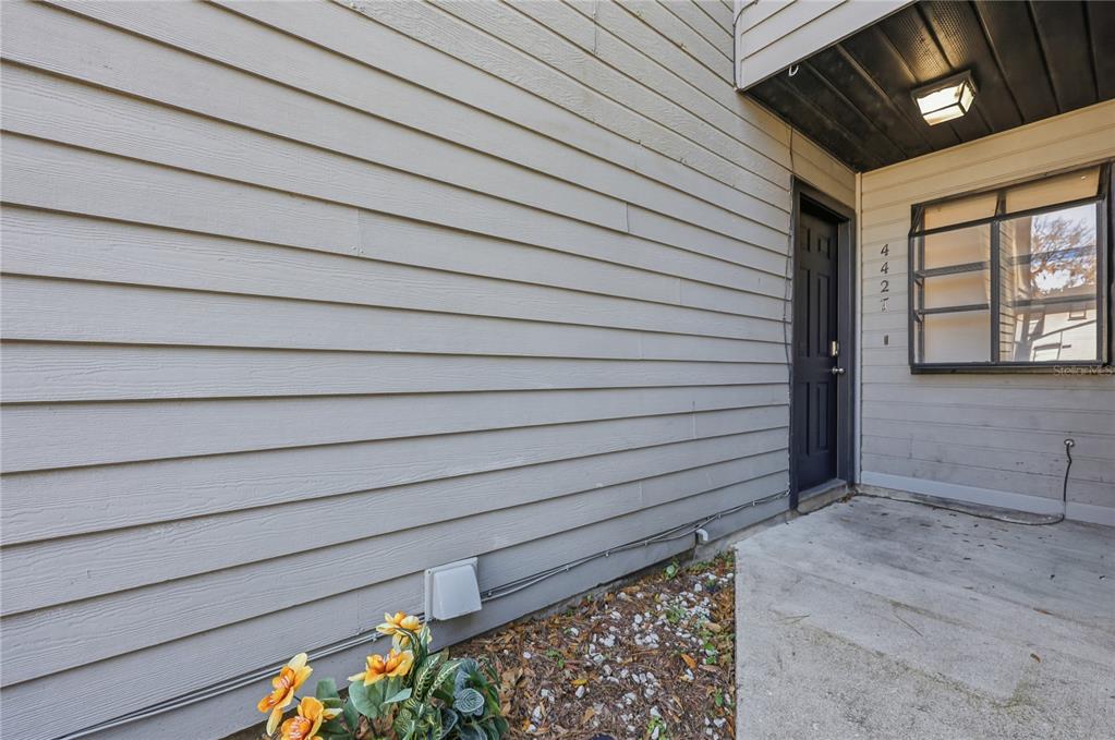 a view of front door