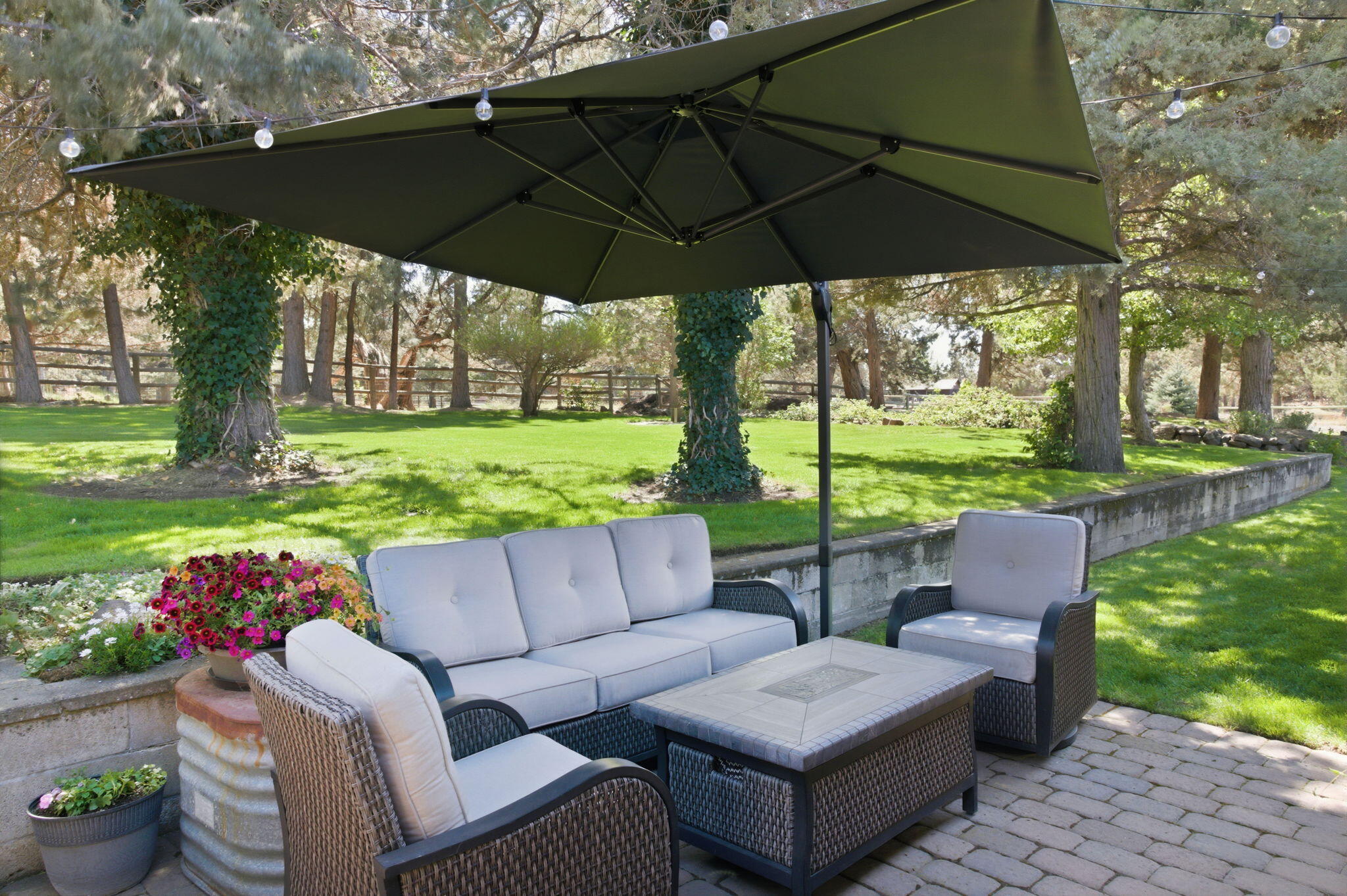 22539 Martee Lane Bend, OR 97701 - Photo 34 of 54 a view of patio with couches and potted plants