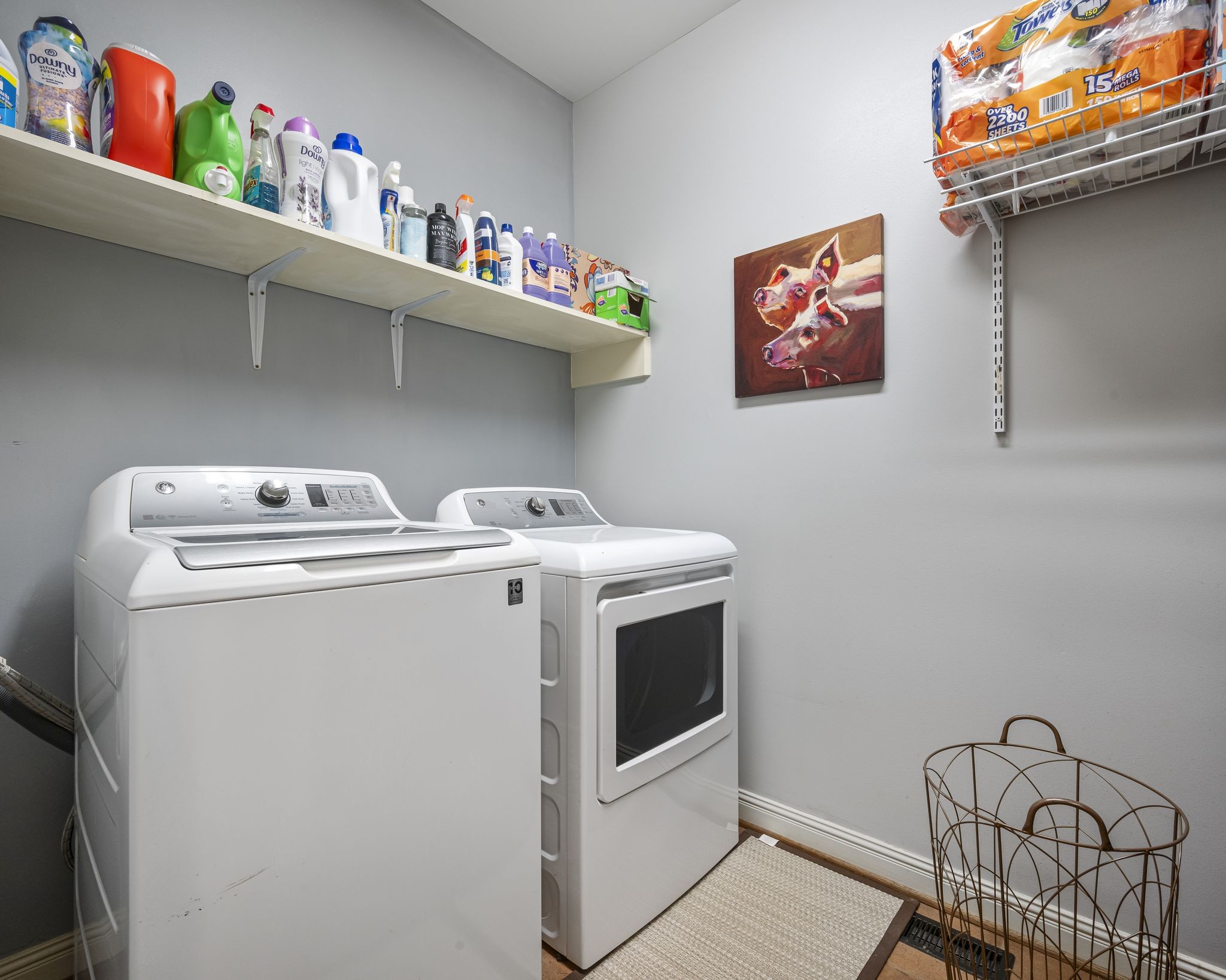 194 Fairview Road Dickson, TN 37055 - Photo 25 of 63 a utility room with dryer washer and a view of living room