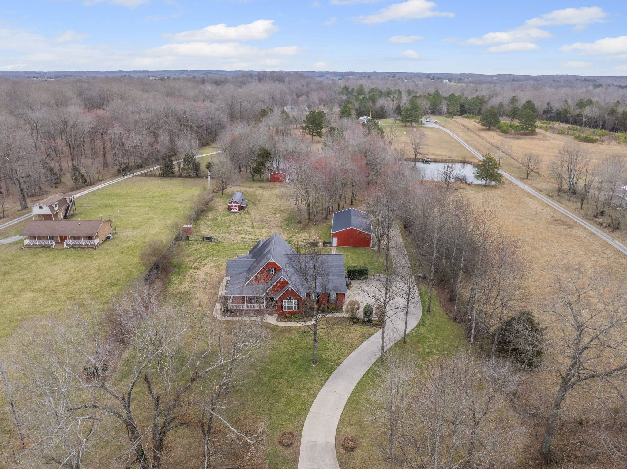 194 Fairview Road Dickson, TN 37055 - Photo 56 of 63 an aerial view of residential houses with outdoor space