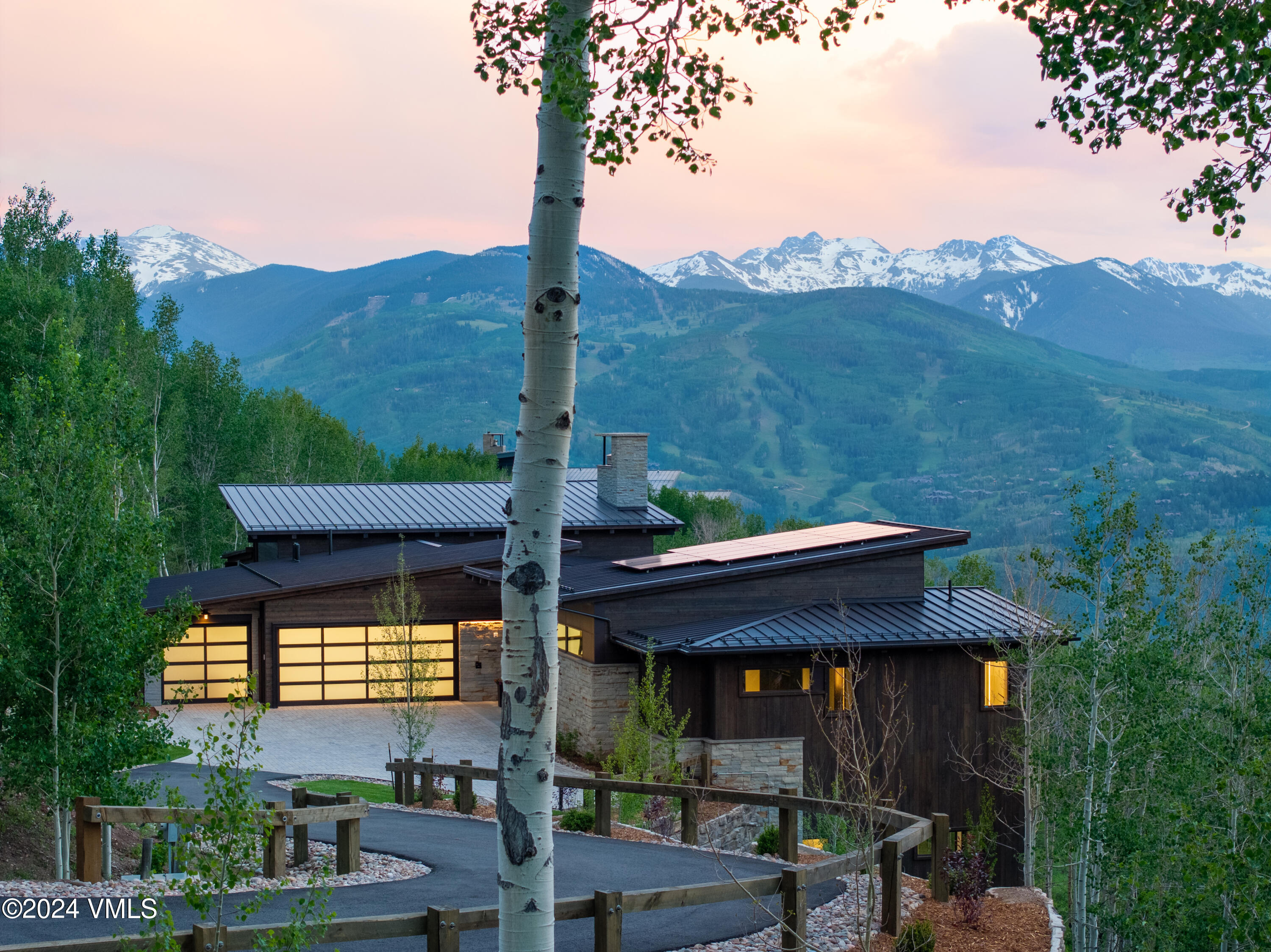 643 Chiming Bells Avon, CO 81620 - Photo 2 of 39 643 Chiming Bells summer twilight aerial