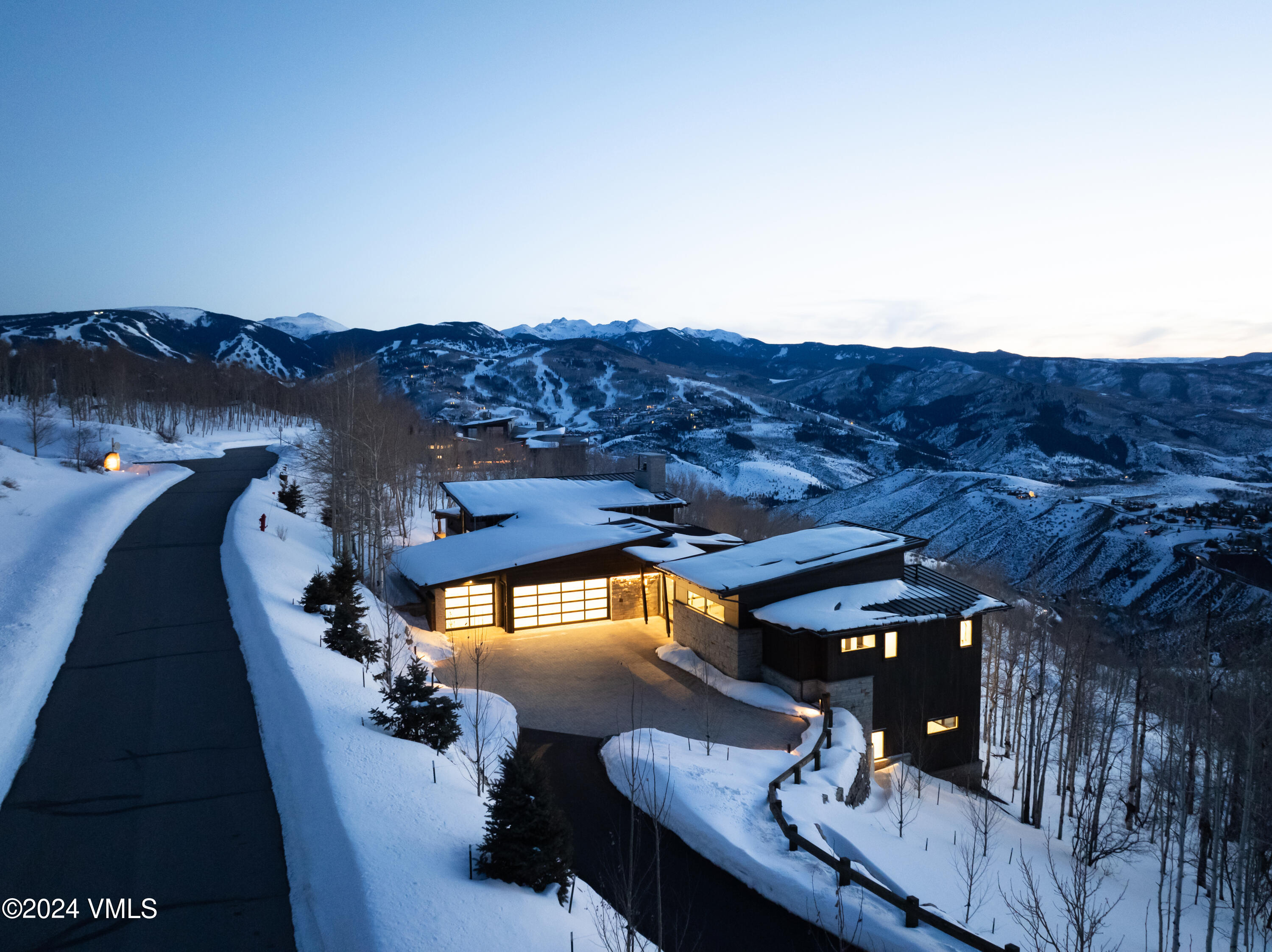 643 Chiming Bells Avon, CO 81620 - Photo 37 of 39 643 Chiming Bells winter hero aerial