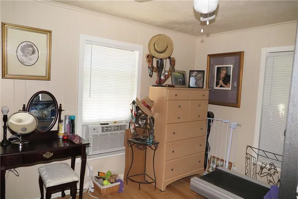 a view of a entryway with wooden floor