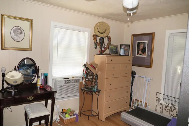 a view of a entryway with wooden floor