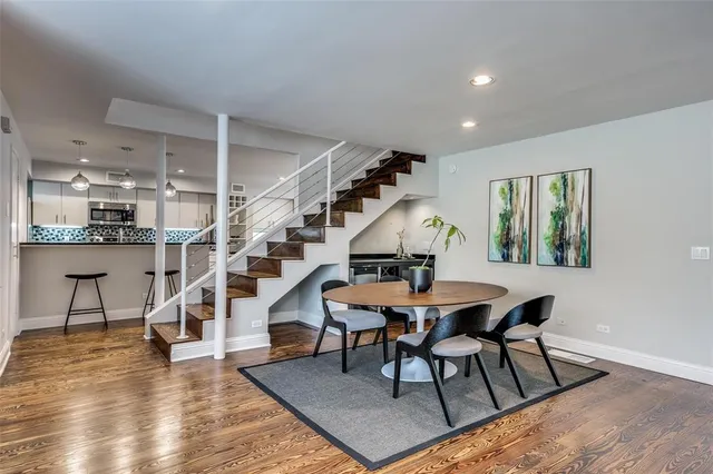 a view of a livingroom and dining room