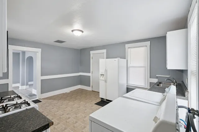 a storage room with furniture and a window