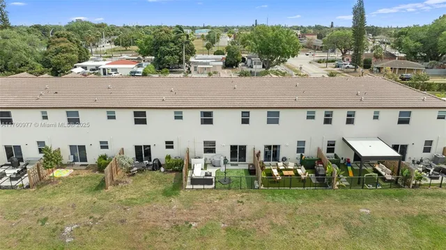 an aerial view of multiple house