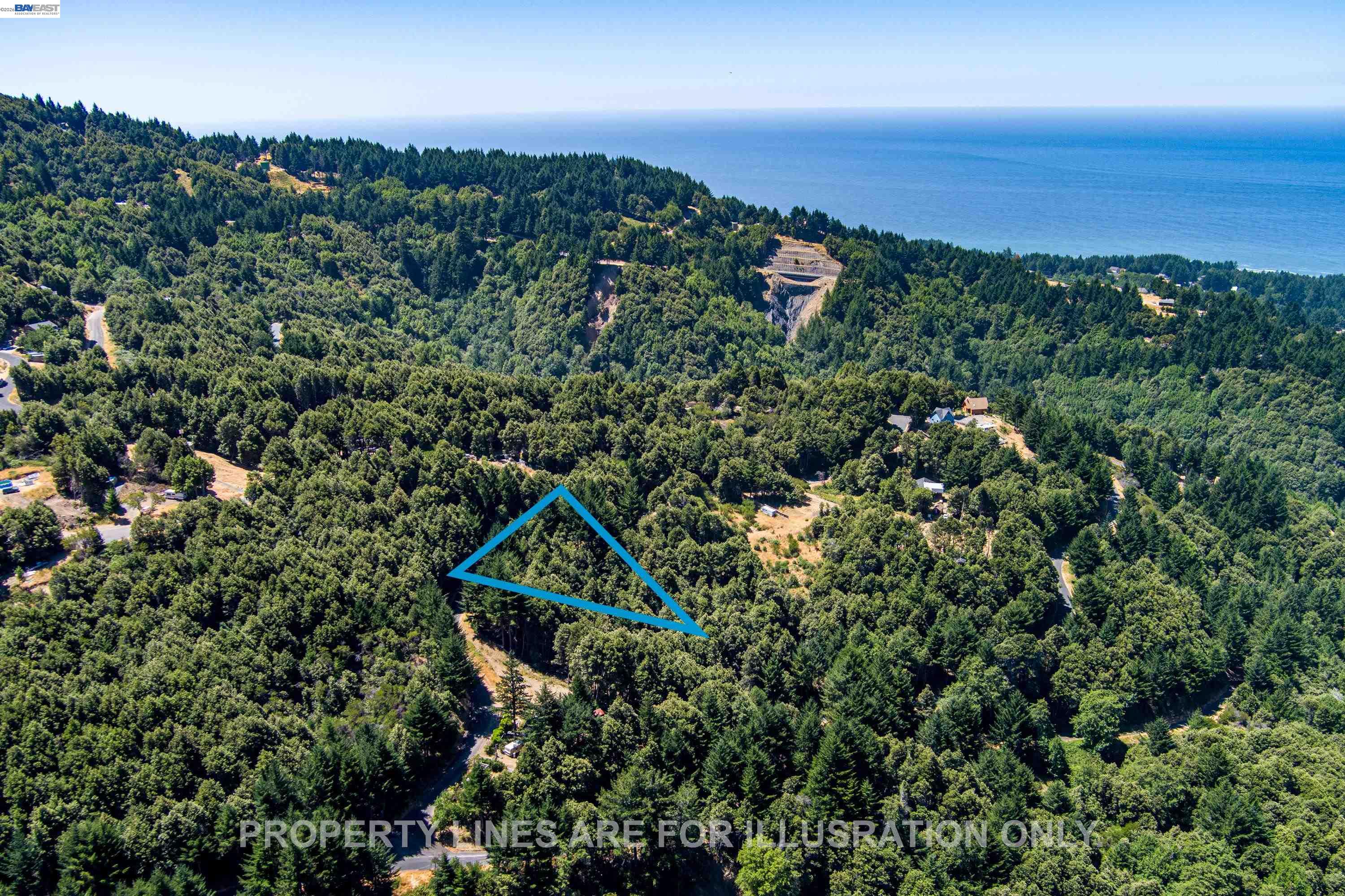 91 Walker Way Whitethorn, CA 95589 - Photo 6 of 9 an aerial view of a house with a yard and lake view