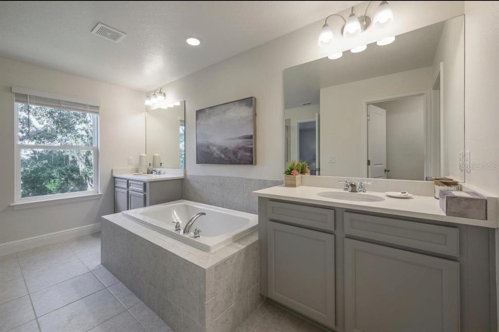 10128 Newel Valley Loop Riverview, FL 33569 - Photo 13 of 26 a bathroom with a tub sink and mirror