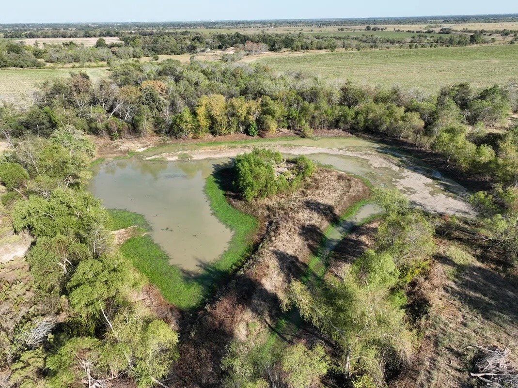14134 Penick Road Waller, TX 77484 - Photo 6 of 20 a view of a lake with beach and green space