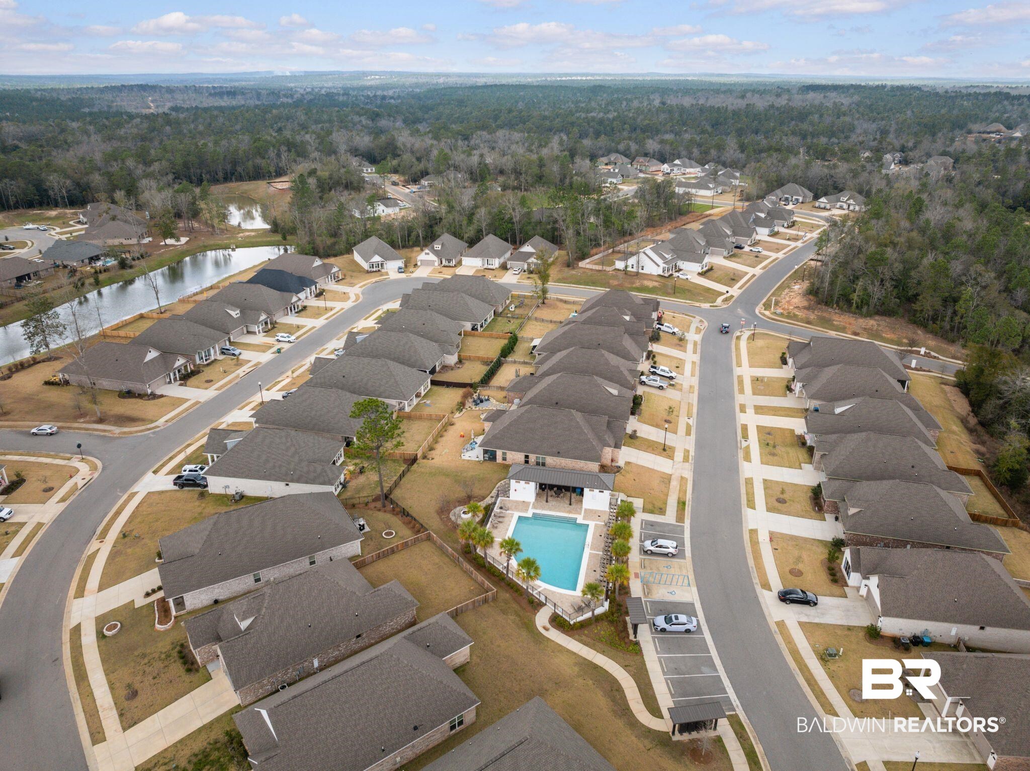 31554 Canopy Loop Spanish Fort, AL 36527 - Photo 61 of 68 Birds eye view of property with a water view and a residential view