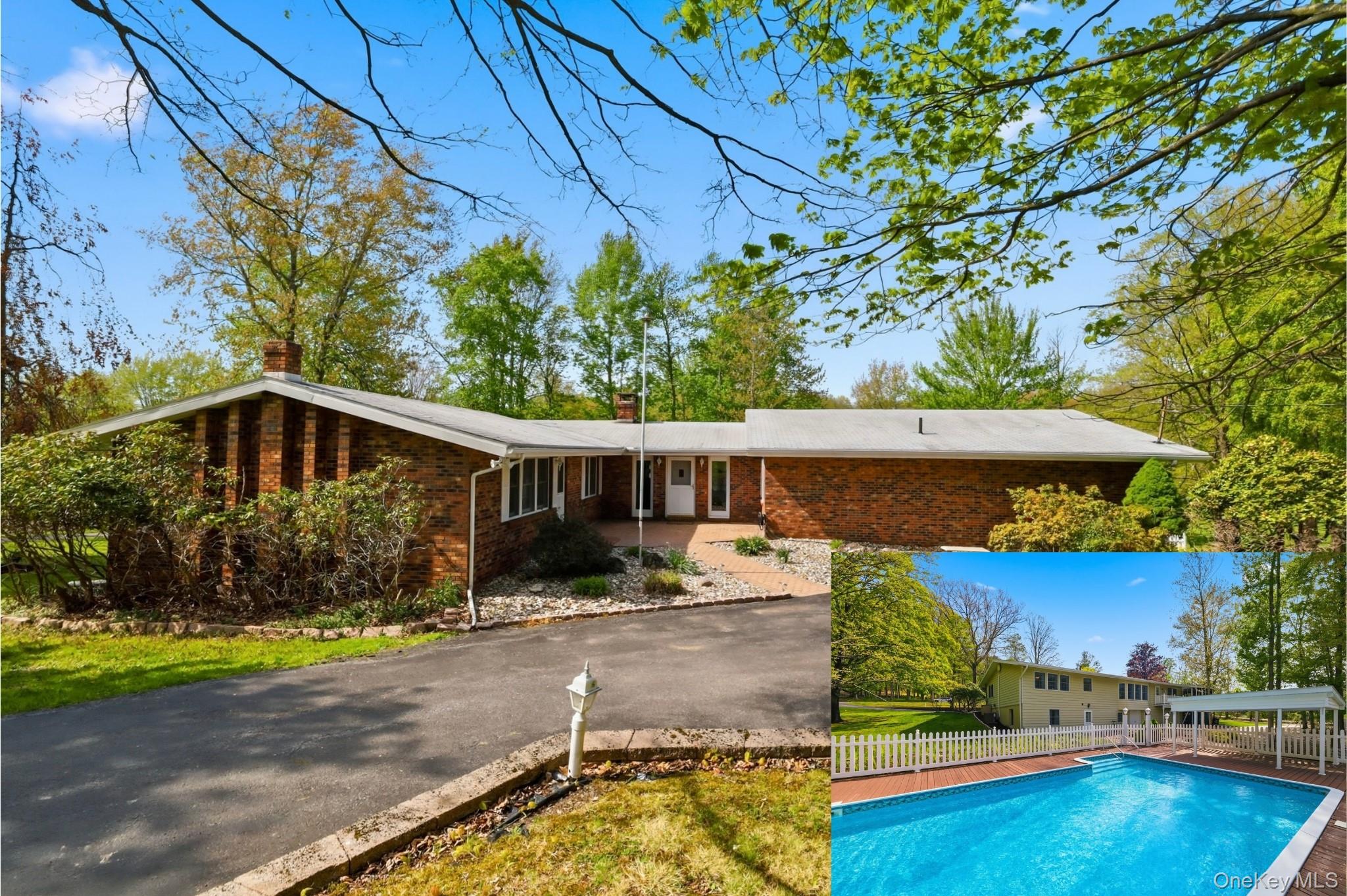 Welcome to your new address!  89 W. Ridge Road, Warwick, NY, set on a park-like property with in ground pool!