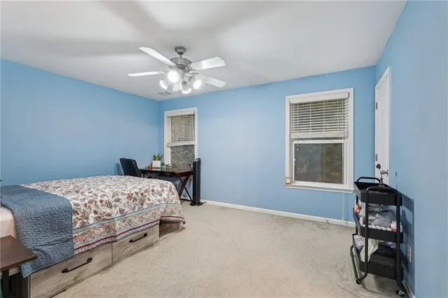 an aerial view of multiple house