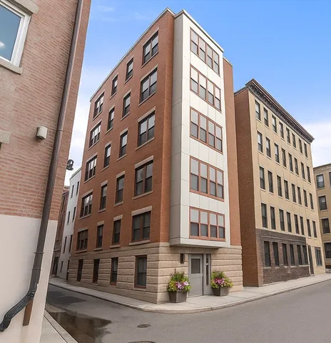 a front view of a building