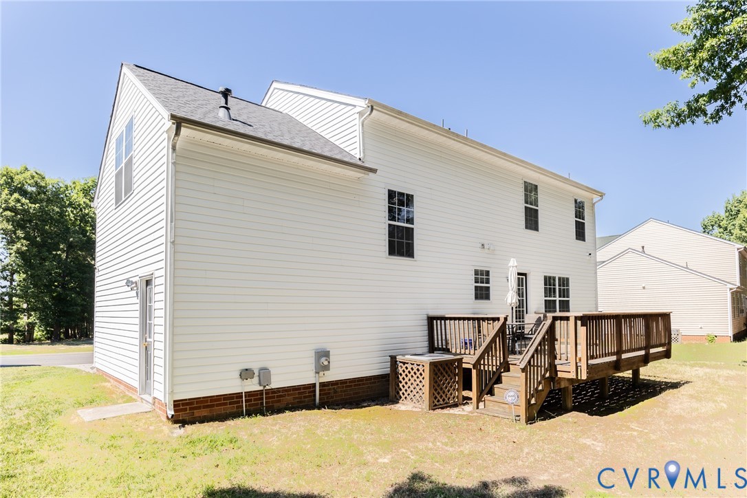 2928 Heather Ridge Drive Henrico, VA 23231 - Photo 34 of 34 Rear exterior with expansive multi-level wood deck