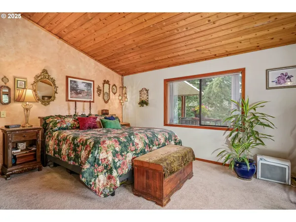 a room with furniture and large window