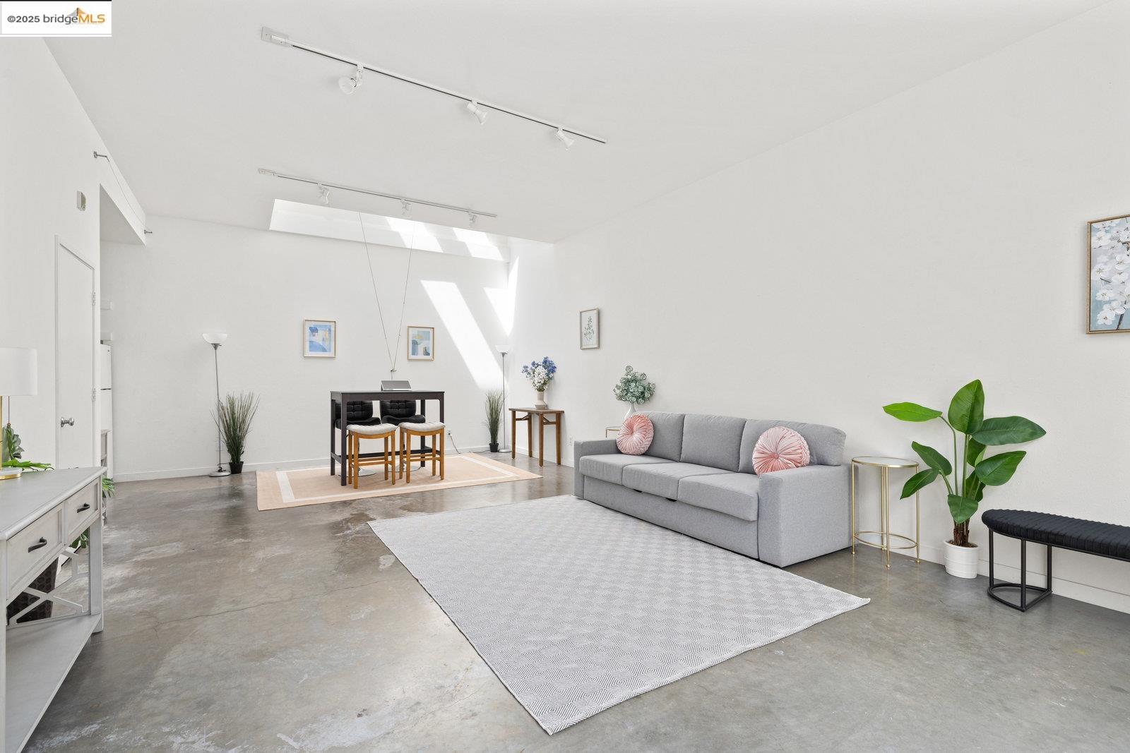 a living room with furniture and a couch