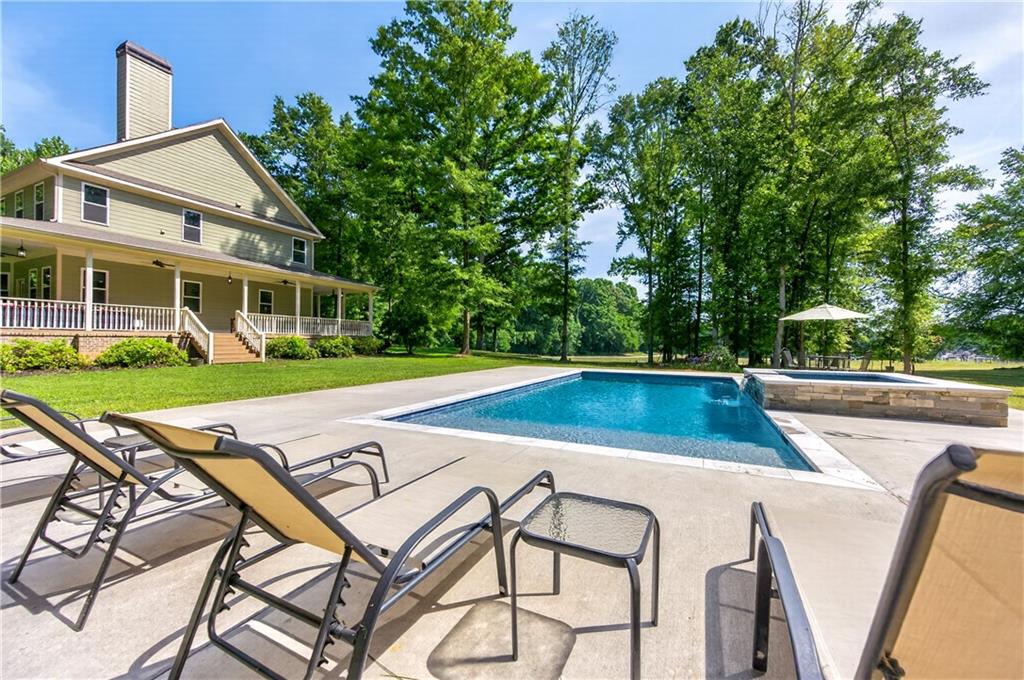 632 Geiger Road Jefferson, GA 30549 - Photo 45 of 55 a view of outdoor space yard swimming pool and patio