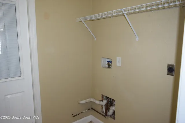 a view of a room with storage