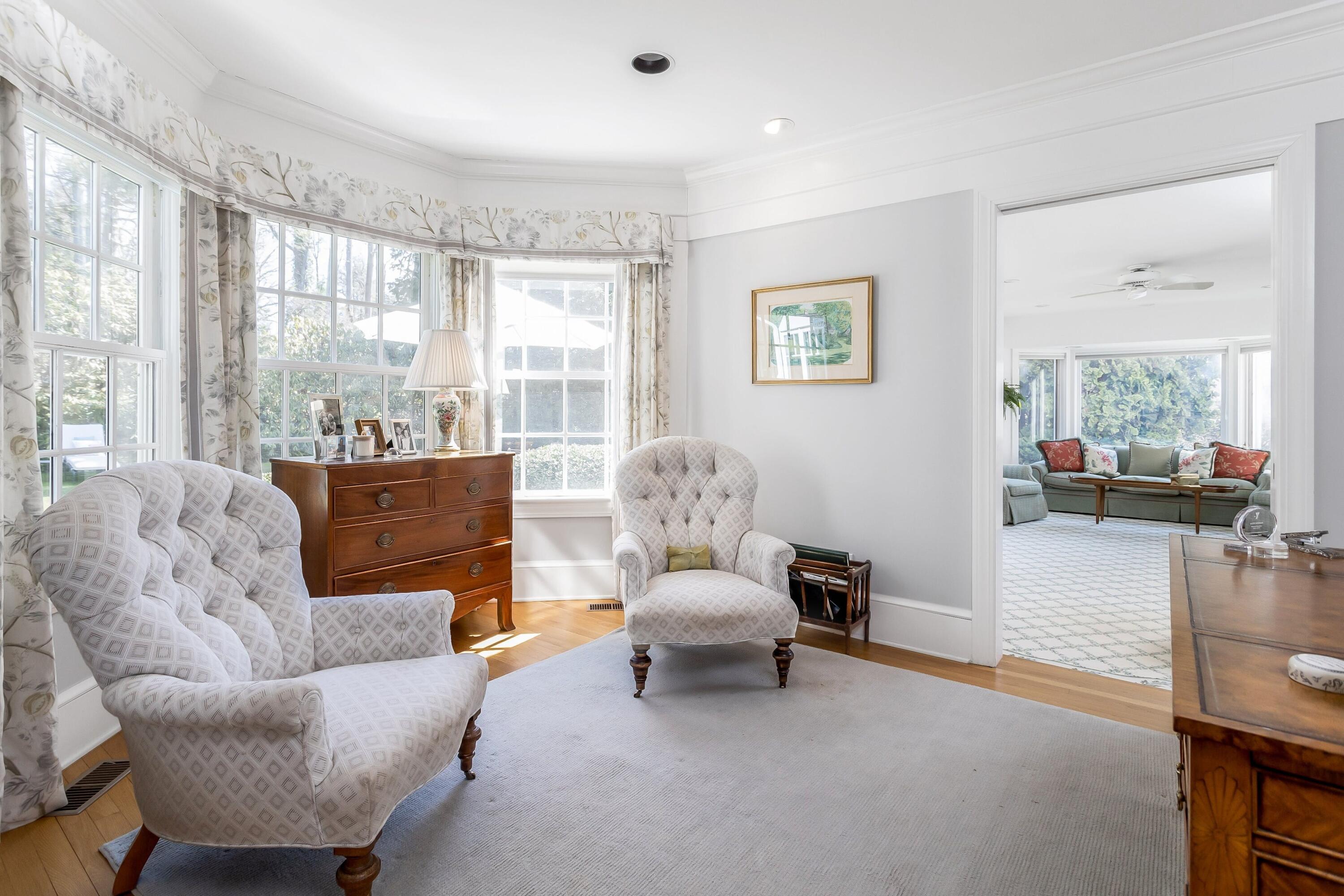 40 Birch Road Darien, CT 06820 - Photo 9 of 27 a living room with furniture and a large window