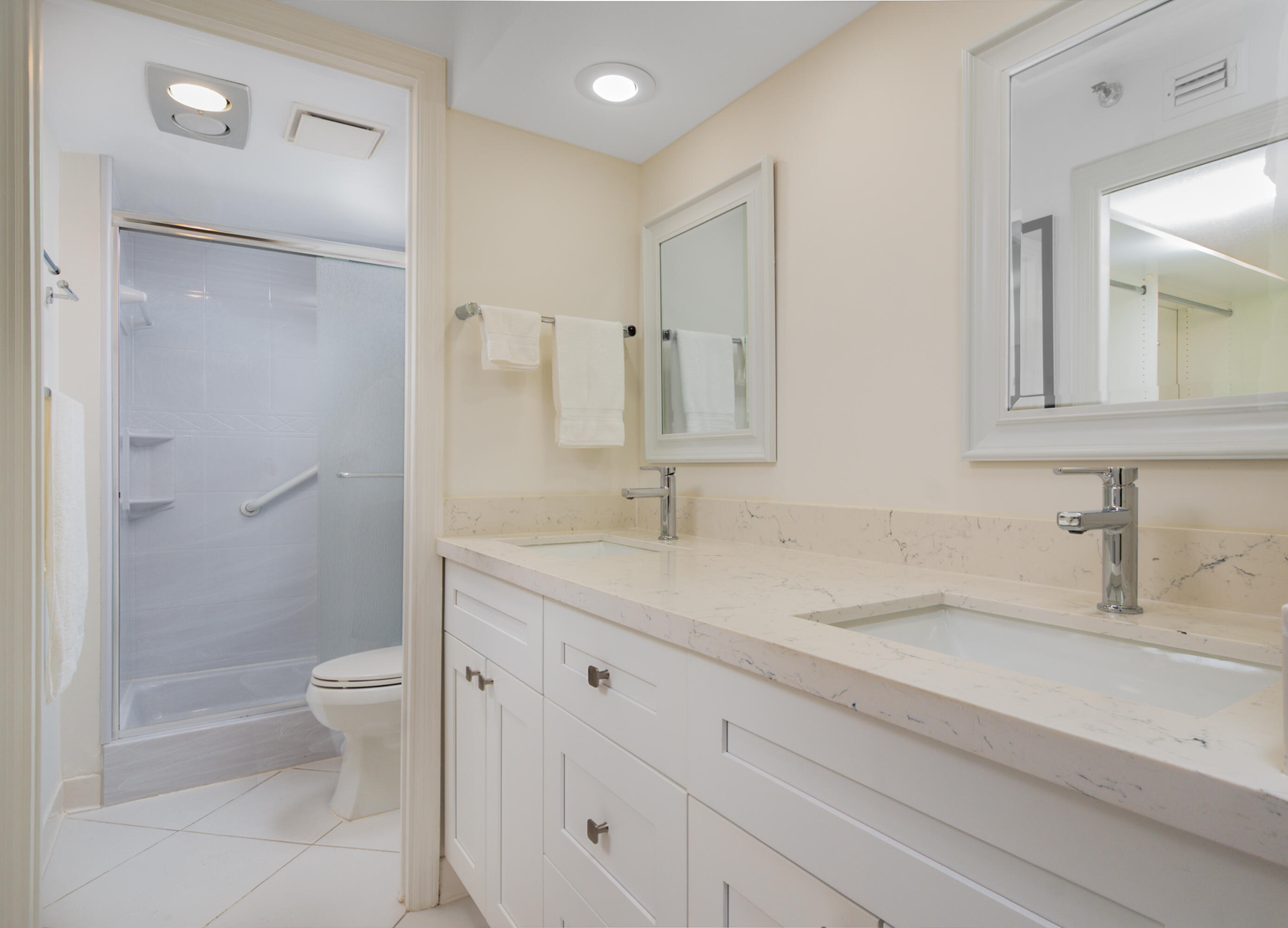 6420 Boca Del Mar Drive, Unit 308 Boca Raton, FL 33433 - Photo 15 of 37 a bathroom with a sink a toilet and shower