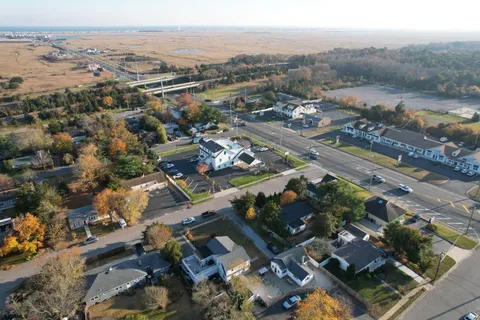 an aerial view of multiple house
