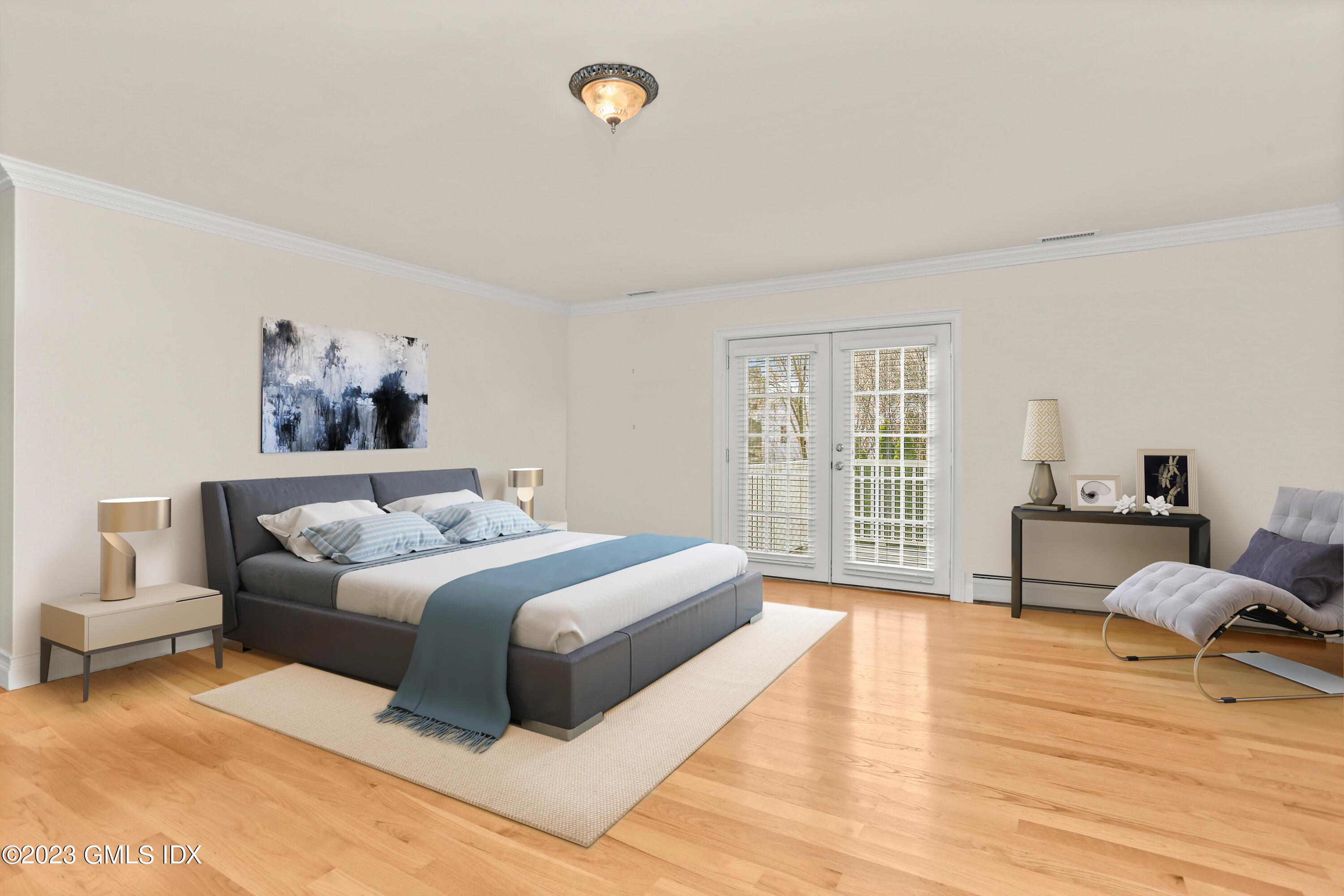 58 Sherwood Place Greenwich, CT 06830 - Photo 18 of 47 a bedroom with a bed and a large window