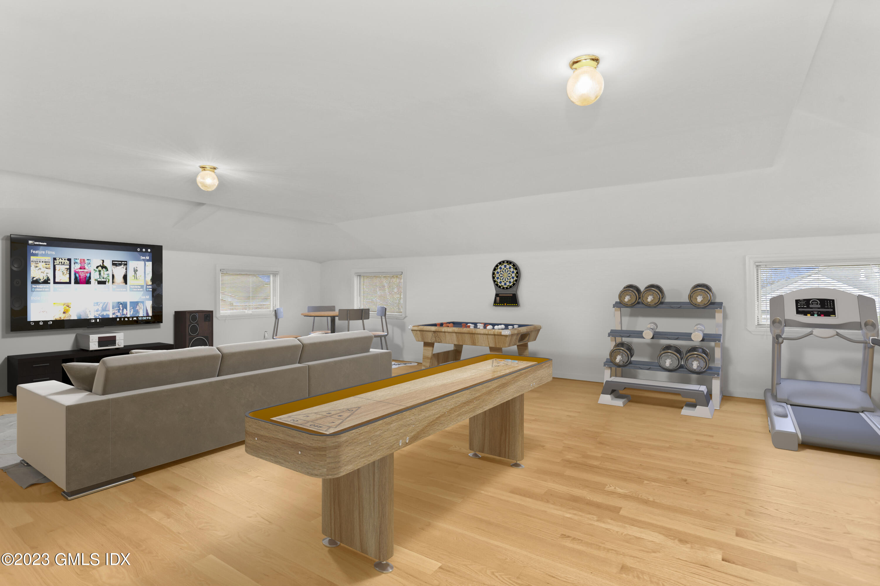 58 Sherwood Place Greenwich, CT 06830 - Photo 27 of 47 a living room with furniture and a flat screen tv