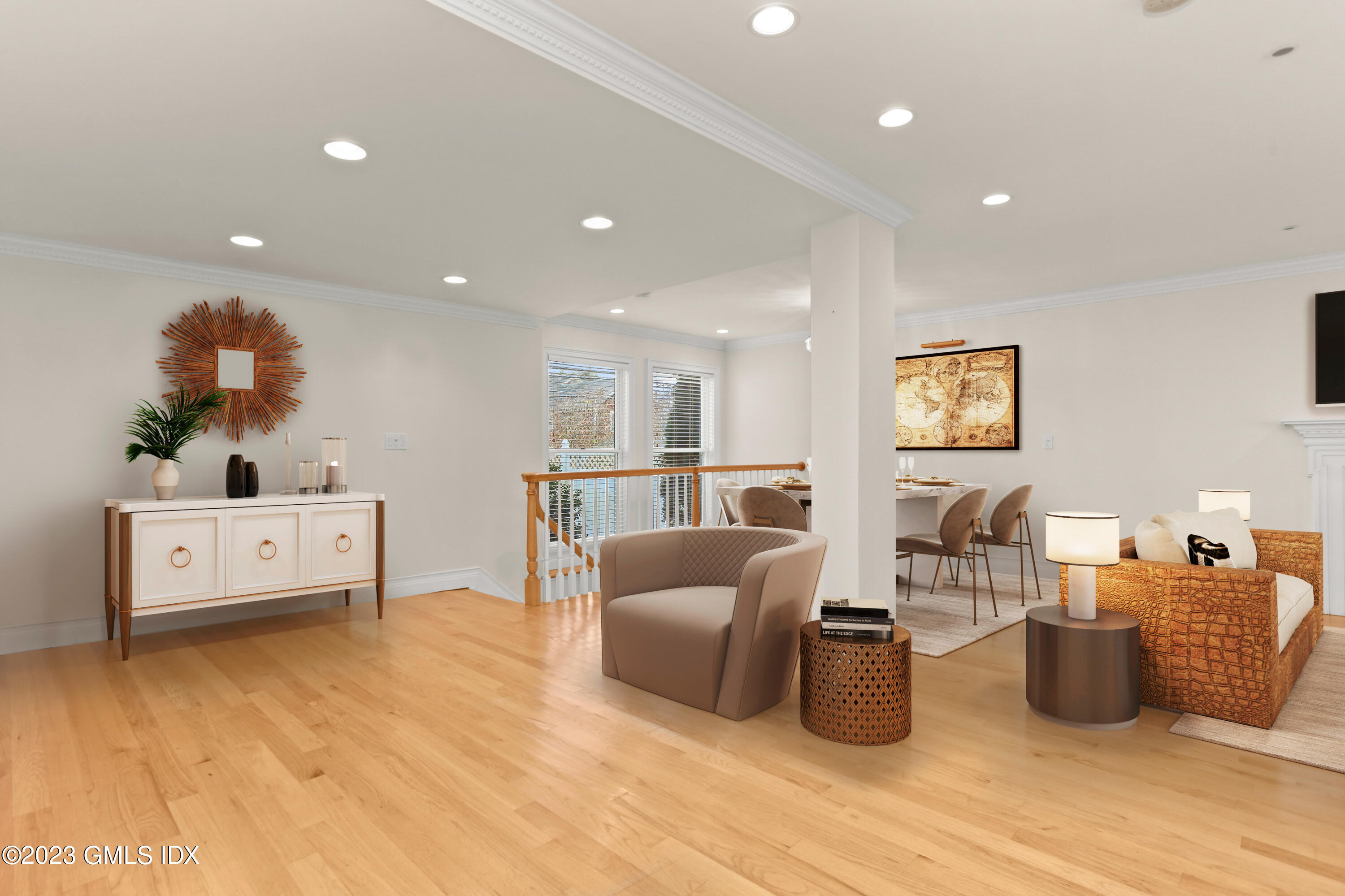 58 Sherwood Place Greenwich, CT 06830 - Photo 9 of 47 a living room with furniture and a flat screen tv