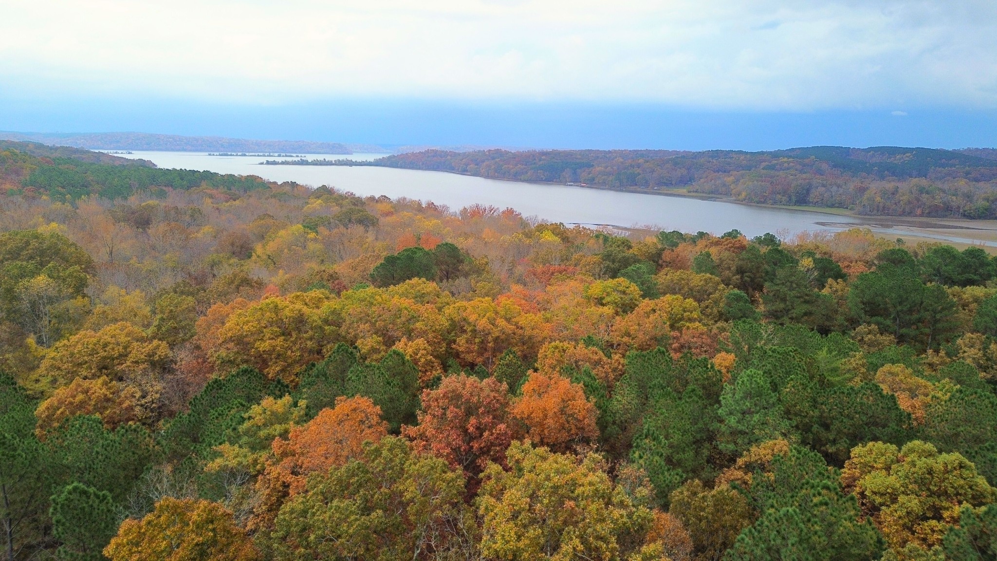 an aerial view of mountain with trees in the back