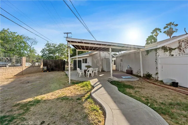 a view of a house with a patio