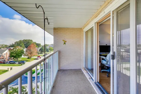 a view of a balcony