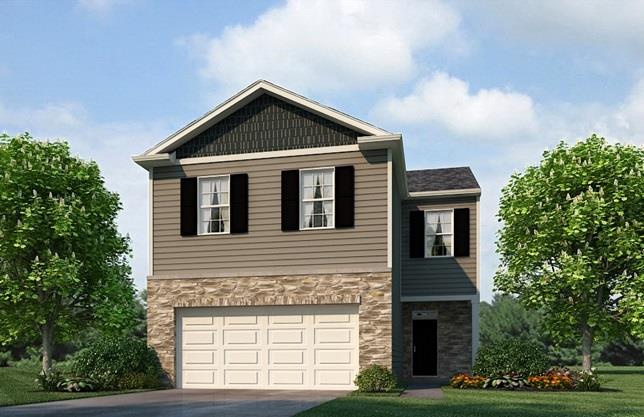 Front Elevation, colors and stone will be different.