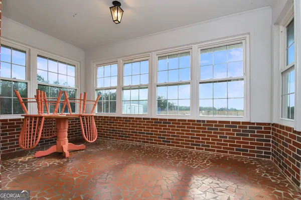 a balcony view with a outdoor space