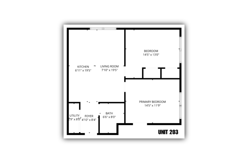 17 Wickham Street, Unit 203 Passaic, NJ 07055 - Photo 12 of 15 a picture of a floor plan