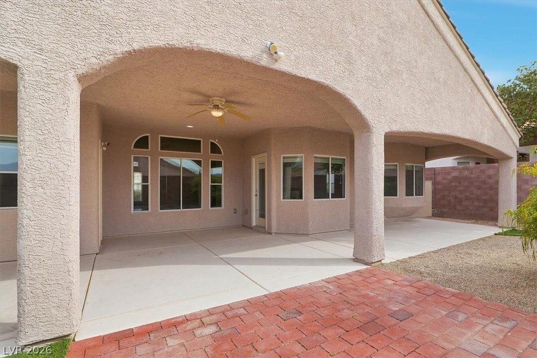 2413 Gold Camp Street Henderson, NV 89002 - Photo 50 of 66 View of patio / terrace featuring a ceiling fan