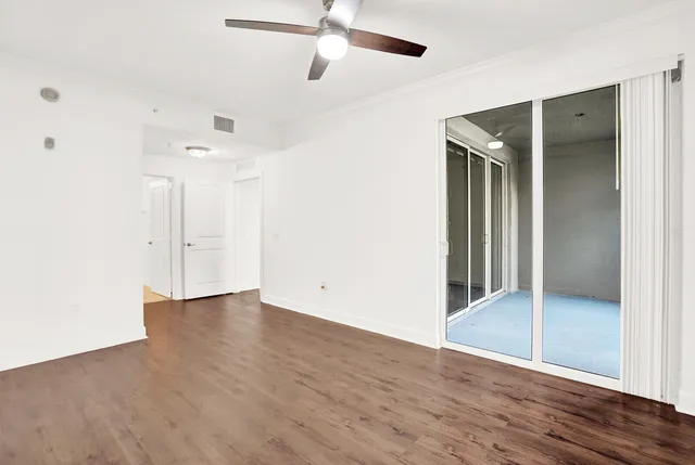 a view of a large window with an outdoor space