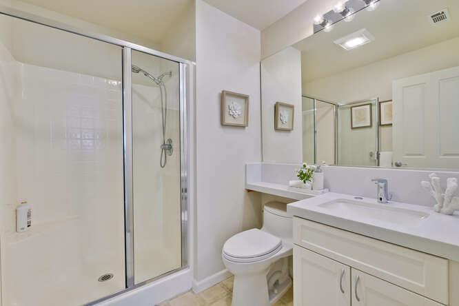 Cottage Court Mountain View, CA 94043 - Photo 28 of 43 a bathroom with a sink toilet and shower