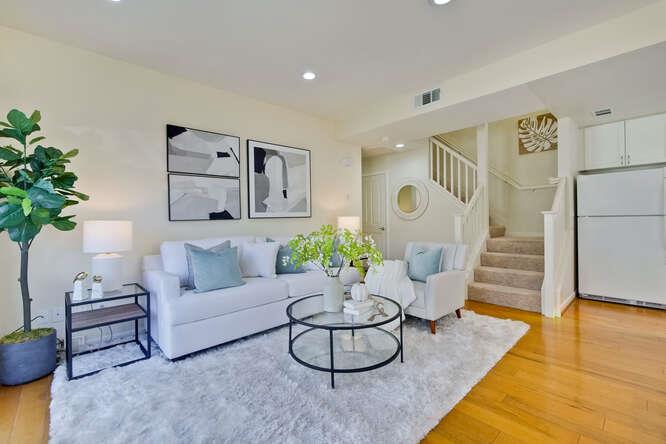 Cottage Court Mountain View, CA 94043 - Photo 7 of 43 a living room with furniture and a potted plant