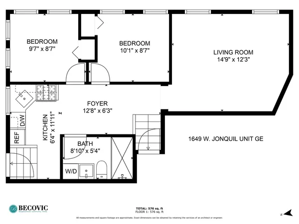 $1,753 | 1649 West Jonquil Terrace, Unit GE, Chicago, IL 60626