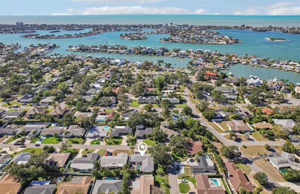 an aerial view of a city