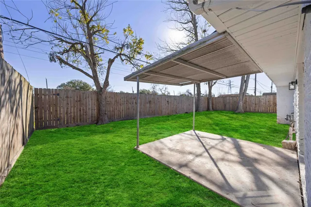 a view of a park with a slide