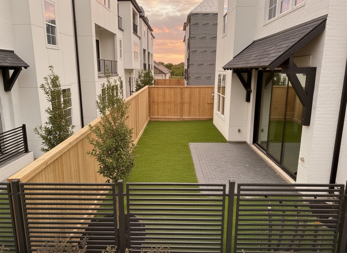 corner unit home with tons of windows and natural light and spacious backyard off first floor living area