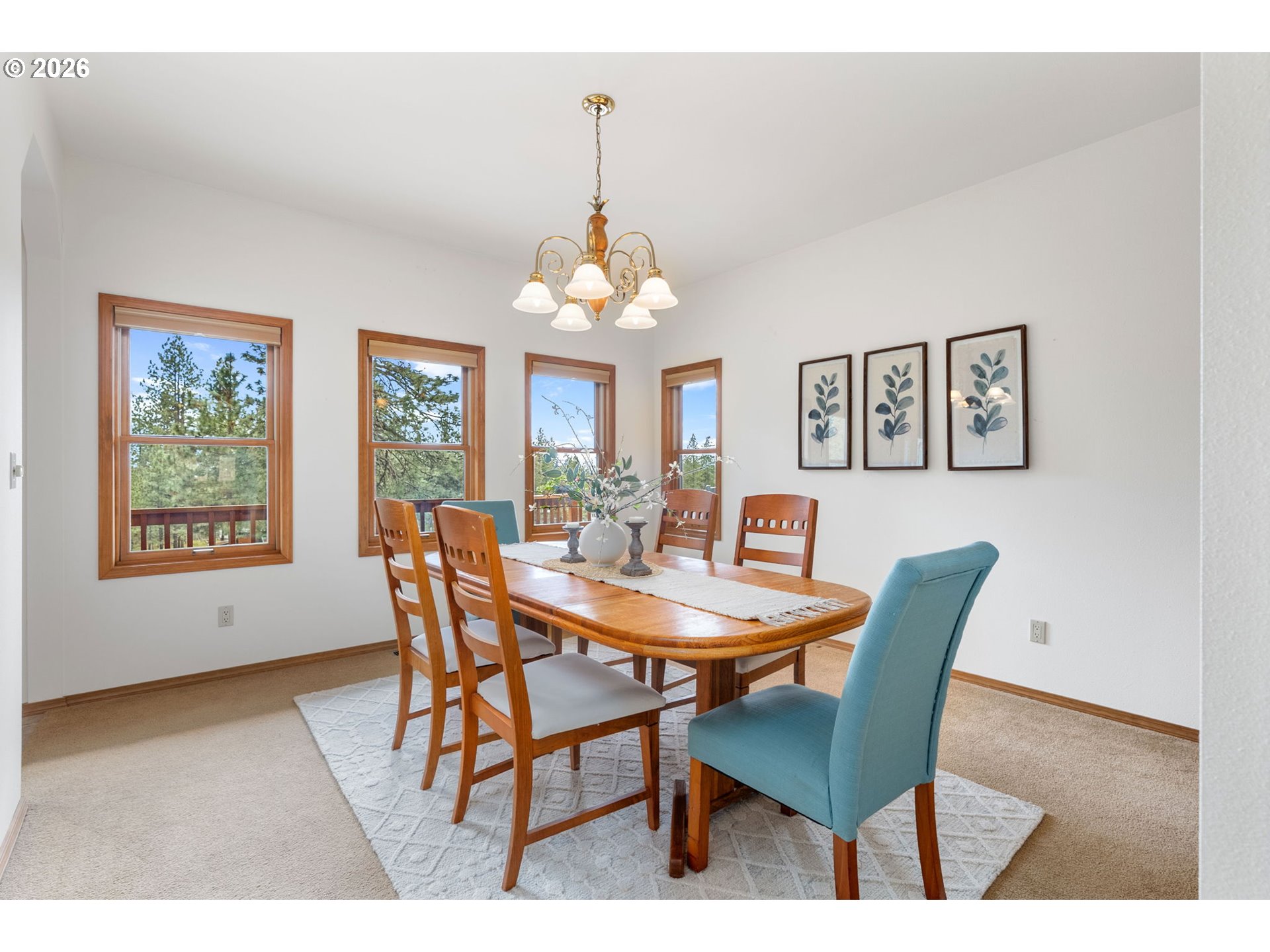 163 Goldenpine Goldendale, WA 98620 - Photo 17 of 43 a dining room with furniture a chandelier and window
