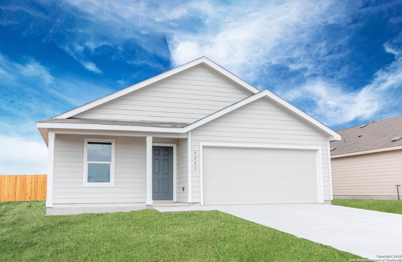 a view of backyard of house