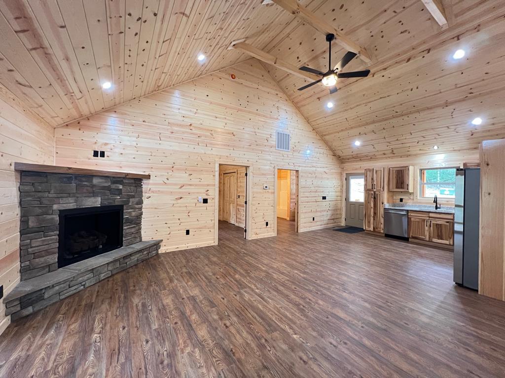 94 Ranger Trail Way Murphy, NC 28906 - Photo 10 of 25 a view of a livingroom with an empty space and a fireplace